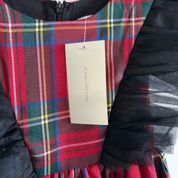 Trish Scully NWT Size 3t Plaid Red and Black Girls Dress - Picture 2 of 4